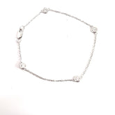 14k White Gold .75ct G VS2 Round Diamond / Diamond By the Yard Bracelet